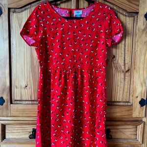Old Navy Red Berry Print Swing Dress – Size Small, Vintage-Inspired Casual Look